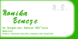 monika bencze business card